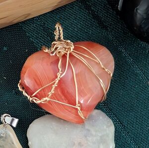 Hand Made Carnelian Heart Pendant